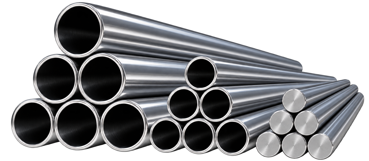 Stainless steel pipes, a key product for stainless steel suppliers in Pune.